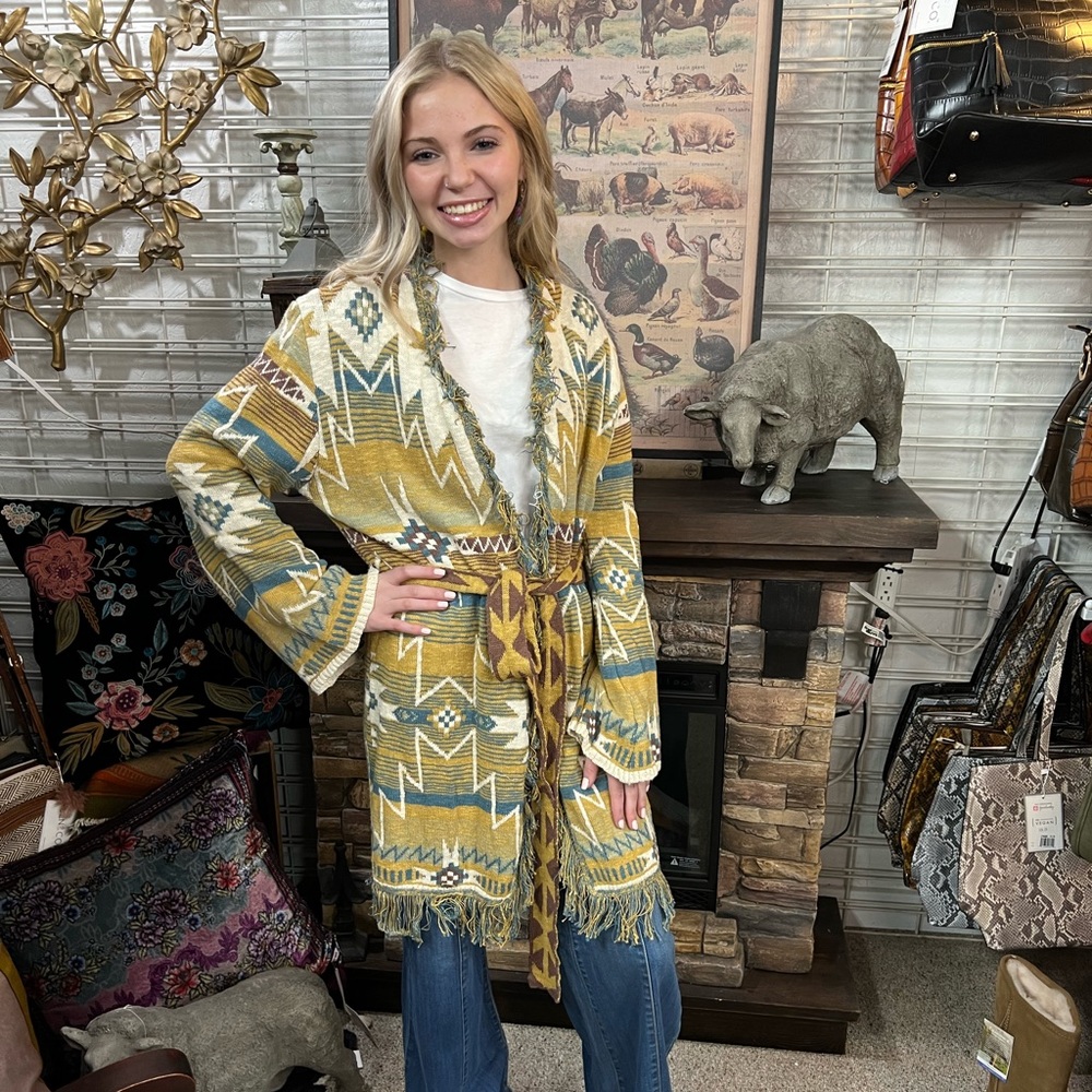 5🌟Rated!! Blue B Southwest Cardigan